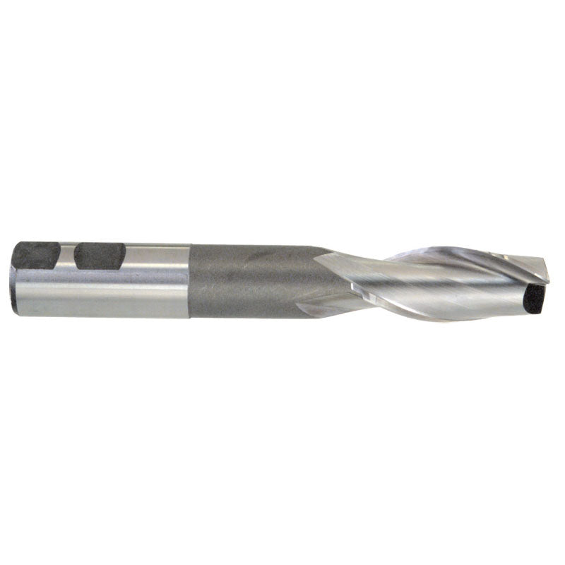 Morse Cutting Tools MT2343753 3/8" x 3/8" x 3/4" x 3 5/16" 2 Flute Single End HSS Center Cutting End Mill-Uncoated Series/List #1899