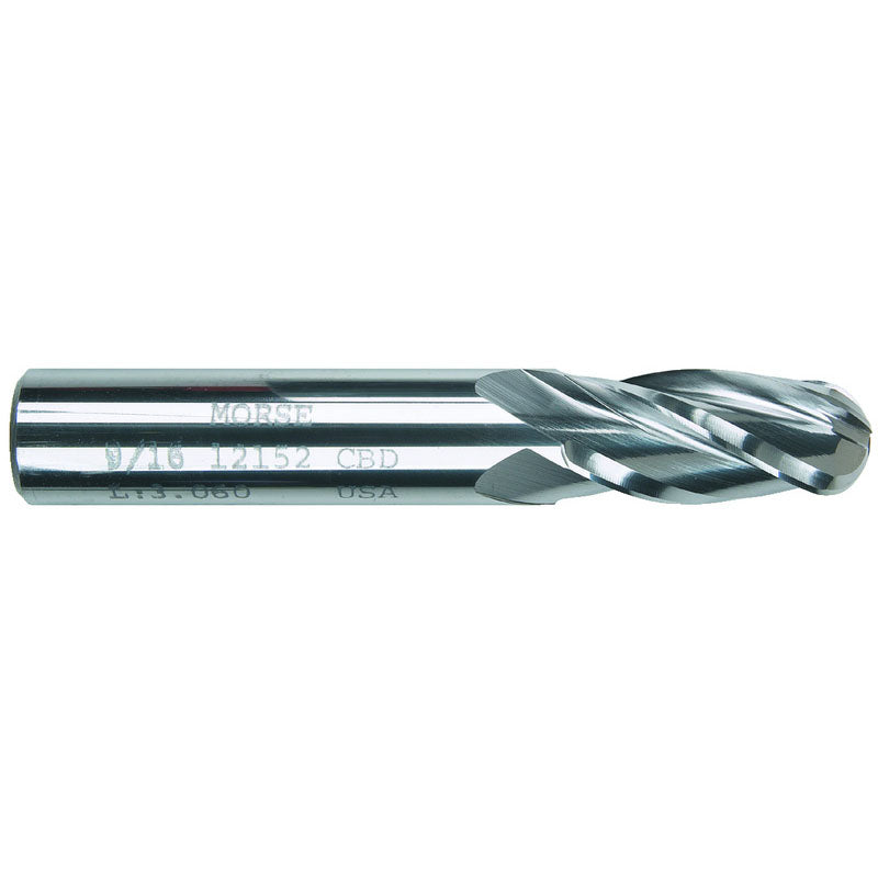 Morse Cutting Tools MT3290141 3/16" x 3/16" x 3/4" x 2 1/2" 2 Flute Single End Carbide Finishing Center Cutting End Mill-ALTiN Series/List #5954T