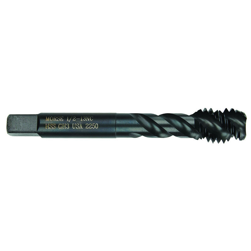 Morse Cutting Tools MT3534603 1/4" - 28 NF 3-Flute, H11 Semi-Bottoming Series/List # 2091 Spiral Flute Tap