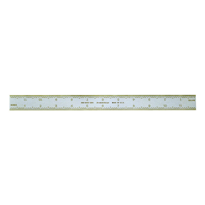 Brown & Sharpe MV4545398 Combination Square Blade - Model 599–9400–1220–1–300 mm - MM Graduation - Chrome
