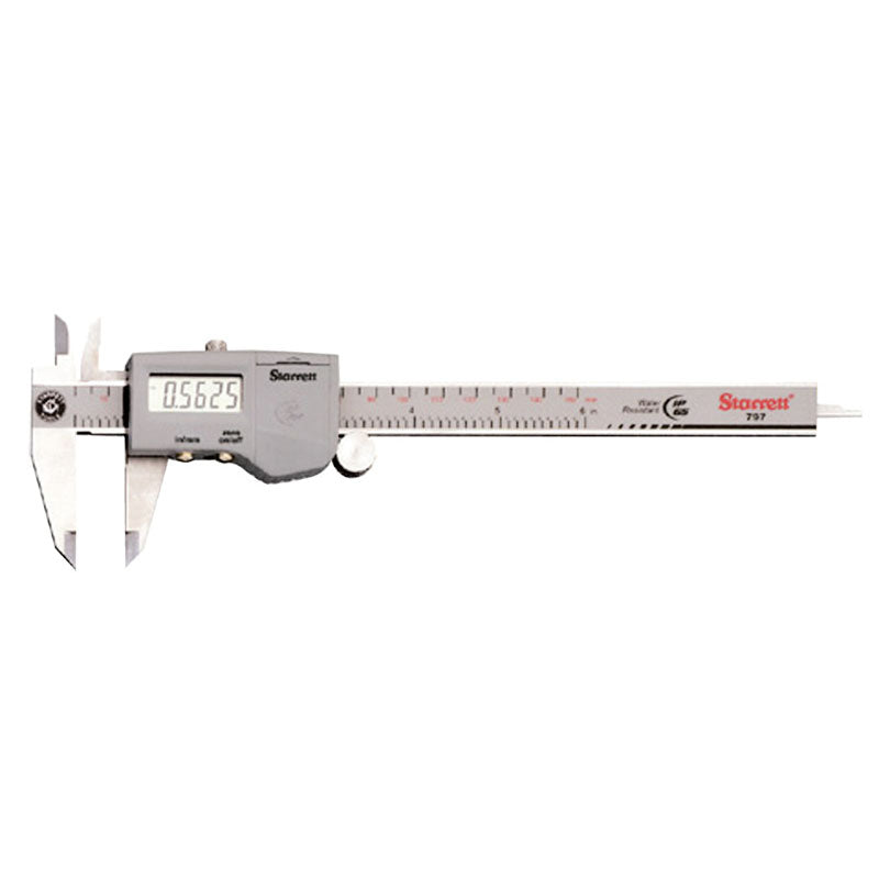 Starrett MV7012523 798B-8/200 Electronic Slide Caliper, Stainless Steel, SPC Output, .0005"/0.01mm, 0-8"/0-200mm