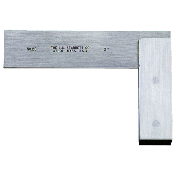 Starrett MV7050130 Model 20–3–3" Length - Hardened Steel Square