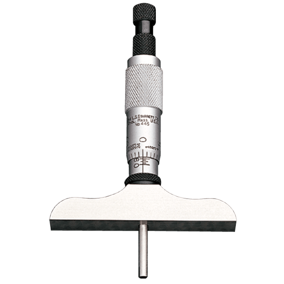 Starrett MV7052224 445BZ-6RL Micrometer Depth Gage, Ratchet Thimble, 0-6" Range, .001" Reading