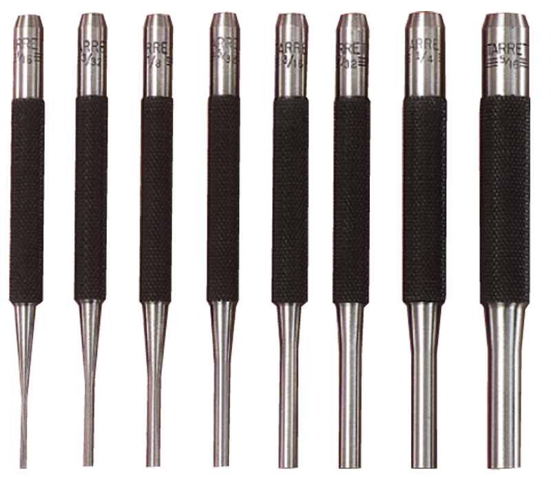 Starrett MV7052587 8 Pieces Drive Pin Punch Set - Model S545PC-1/16"-5/16" Diameter