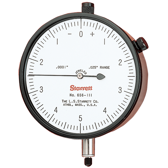 Starrett MV7053789 Dial Indicator - 1.0 mm Total Range-0-100 Dial Reading - AGD 4