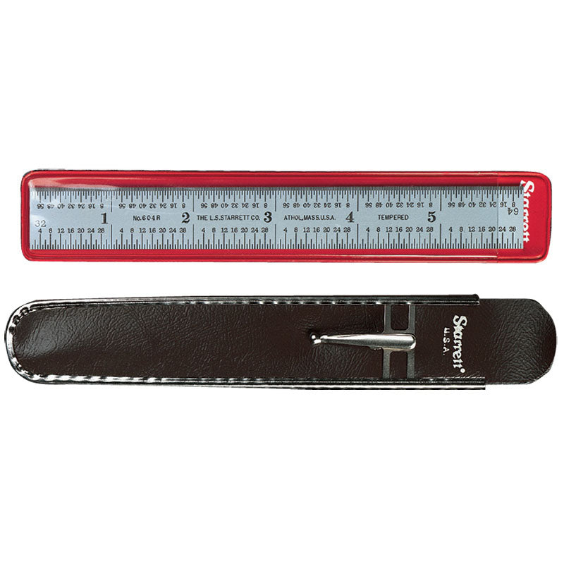 Starrett MV7055434 Model 1634–6" Length–3/4" Width - Rule Case with Clip