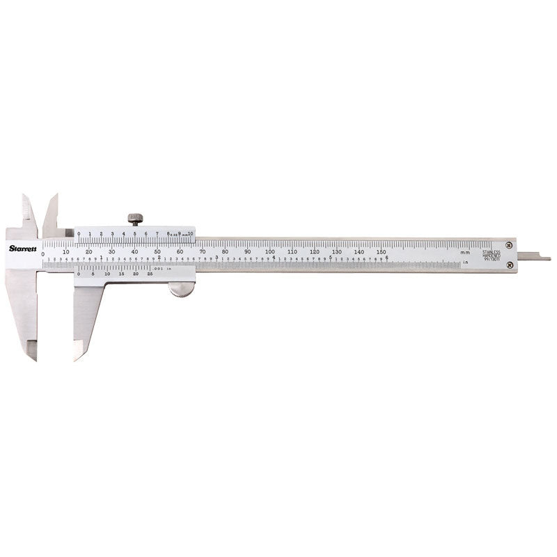 Starrett MV7061882 125MEA-8/200 Vernier Slide Caliper, Stainless Steel, 0-8"/0-200mm