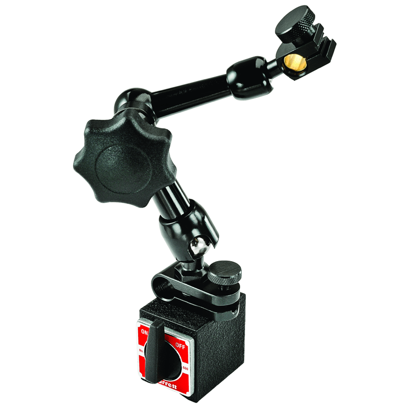 Starrett MV7068621 Magnetic Base Indicator Holder - 1 3/16" x 1 9/16" x 1 3/8" Base Size - Power On/Off with Triple-Jointed Arm
