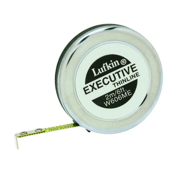 Lufkin MZ50W606ME 1/4" x 2m (6') Executive Thinline Pocket Tape Measure