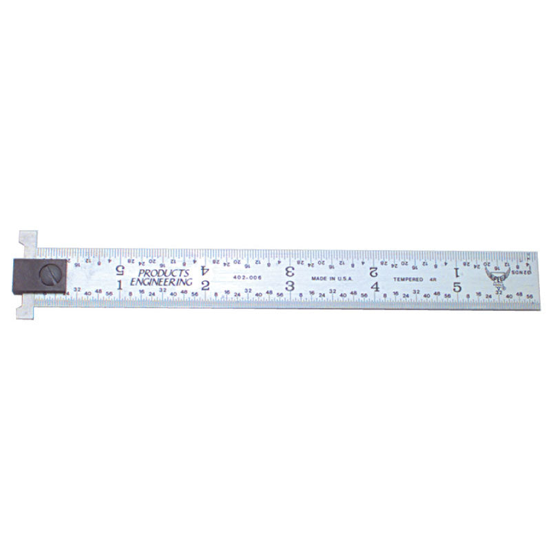 PEC Tools MZ80402H24 Hook Rule - Model 402-H24-24" Length-4R Graduation-1 1/8" Width