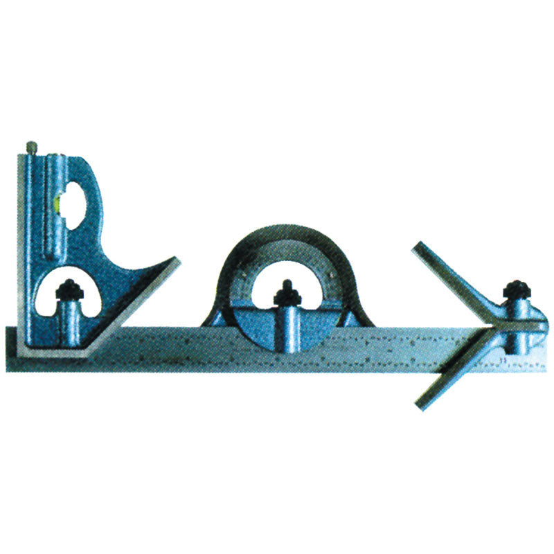 Fowler NA5552385024 4 Pieces Combination Square Set - Model 52–385–024–24"–4R Graduation - Satin Chrome