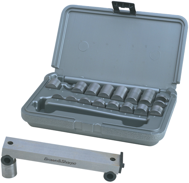 Fowler NA5552455050 Sine Bar Set with 18 Blocks - Model 52–455–050; 1" x 5"; 0.0002" Square & Parallel