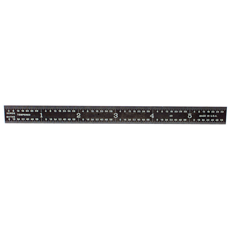 PEC Tools NB35EZ184C E-Z Read Black Chrome Rigid Scale - Model 402-018EZ-18" Length-4R Graduation-1 1/8" Width