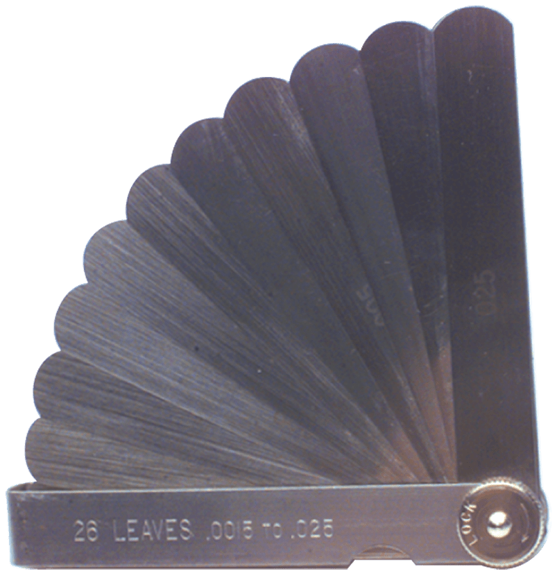 PEC Tools NB405026T Tapered Thickness Gage - Model 5026-T-26 Leaf-0.0015" to 0.025" Range
