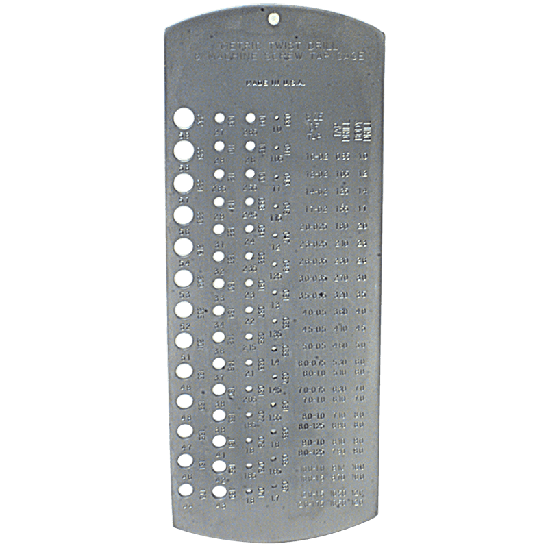 PEC Tools NB405075 Model 5075–1.0 mm–5.9 mm - Drill Gage