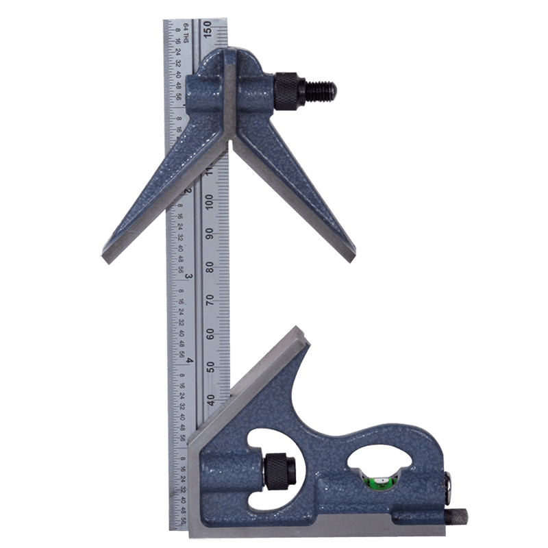 PEC Tools NB40S1246 3 Pieces Combinatioin Square Set - Model 7124–006–6" - English/Metric Graduation - Regular Blade