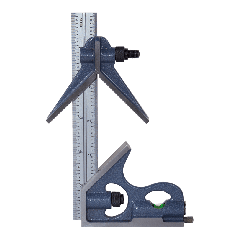 PEC Tools NB40S1426 3 Pieces Combination Square Set - Model 7142-006-6"-16R Graduation - Regular Blade