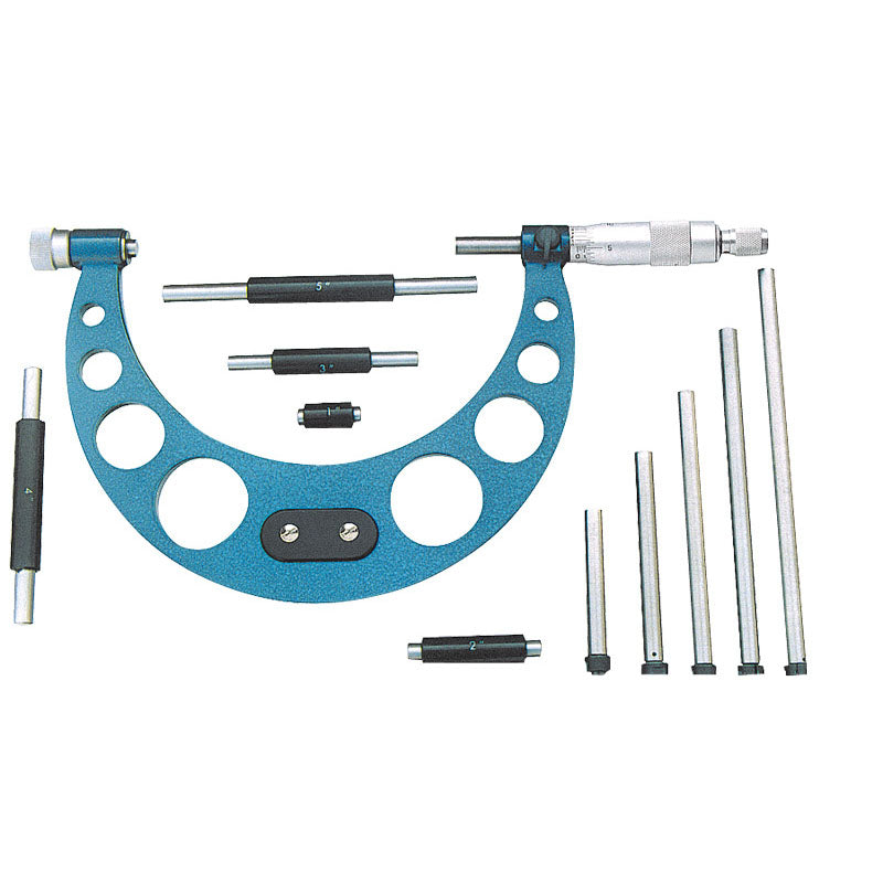 Procheck NB60CIAM20 16"-20" Measuring Range-0.001" Graduation - Ratchet Thimble - Carbide Face - Interchangeable Anvil Micrometer