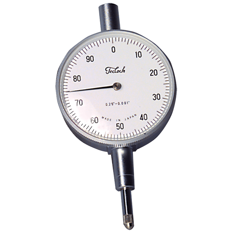 Teclock NB90AI921 Dial Indicator - 1.0 mm Total Range - White Face - AGD 2