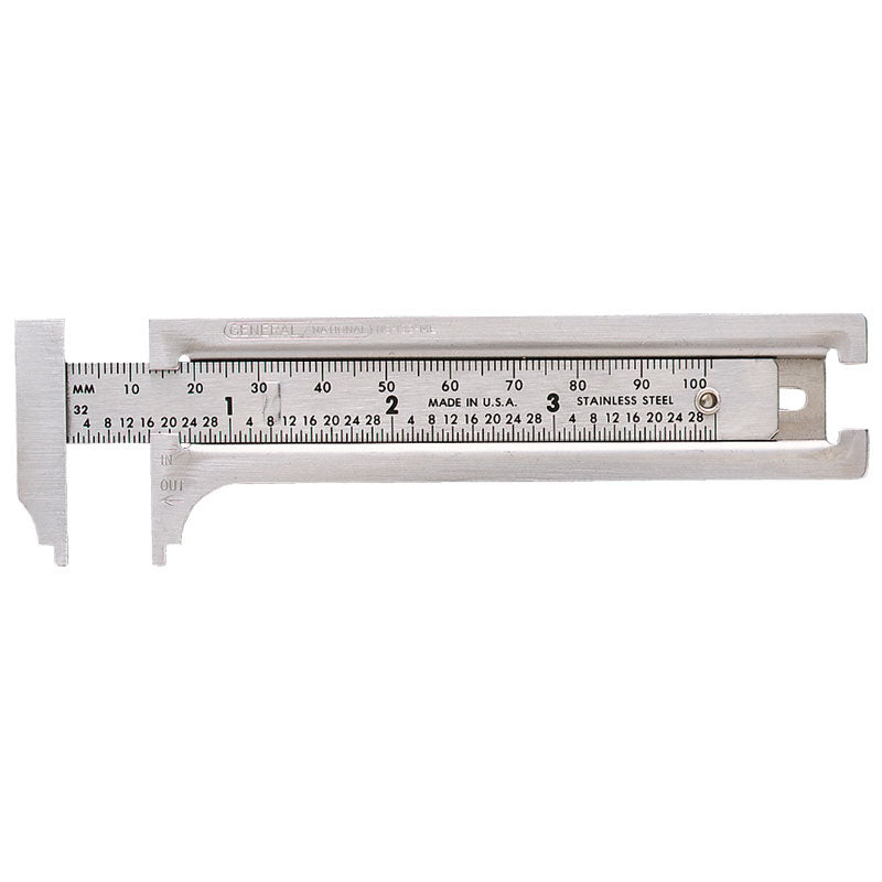 General NE50132ME 132ME Pocket Caliper - 0-3" Measuring Range