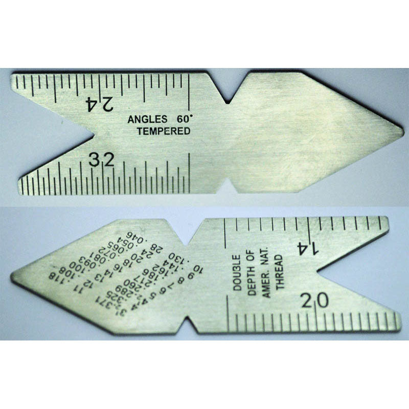 Procheck NE60CG60 Center Gage - Model CG60 - USA Standard 60°-14ths, 20ths, 24ths, 32nds Graduation