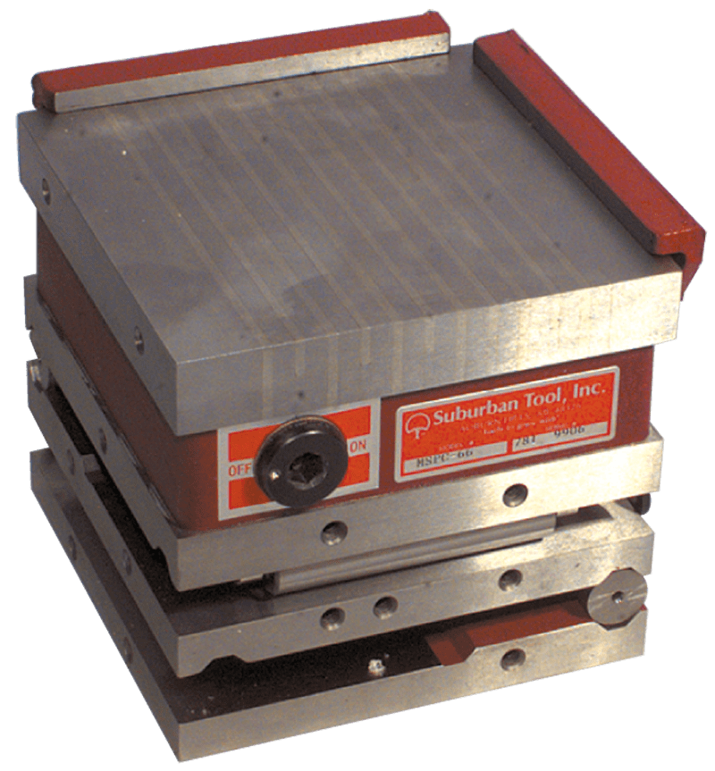 Suburban NJ50MSPC66FP Fine Pole Compound Magnetic Sine Plate - Model MSPC66FP; 6" x 6" x 5 3/8"