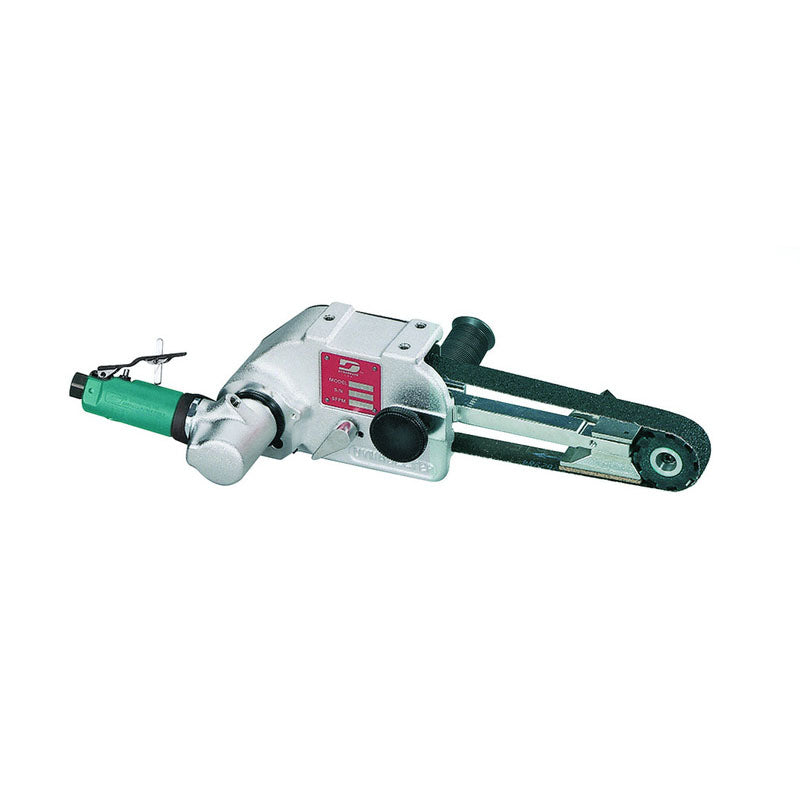 Dynabrade PF3011475 Dynabelter Abrasive Belt Tool, Standard Duty .7 hp, 7 Degree Offset, 18,000 RPM, Front Exhaust, for 1/4"-1" W x 30" L (6-25 mm x 762 mm) Belts