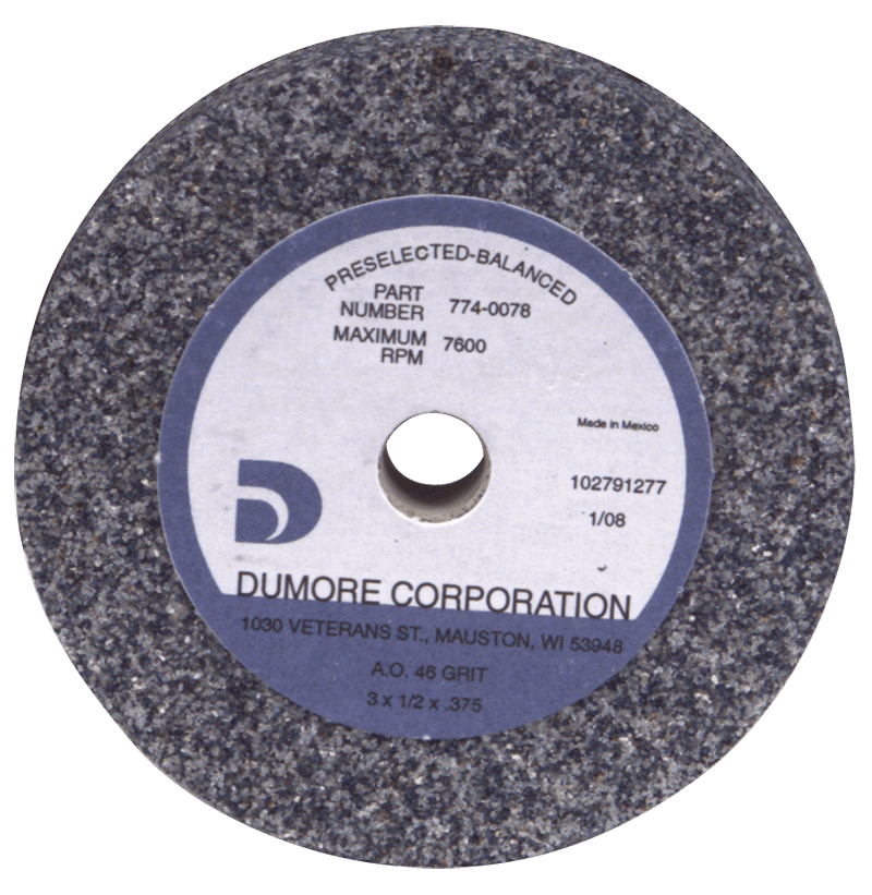 Dumore RL957740031 1-1/2" x 1/2" x 1/4" 46 Grit 5/8" x 1/4" Recess Tool Post Grinding Wheel - #7740031;