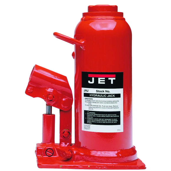 Jet RS50453313K Heavy Duty Low Profile Industrial Bottle Jack - Model JHJ-12–1/2L; 12–1/2 ton Capacity