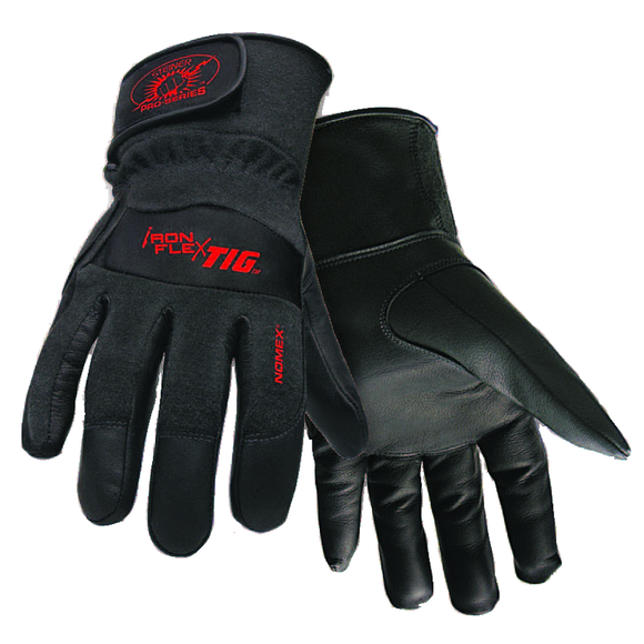 Steiner RT580260M Medium - Ironflex TIG Gloves - Grain Kidskin Palm - Breathable Nomex back - Adjustable elastic cuff - Sewn with Kevlar thread