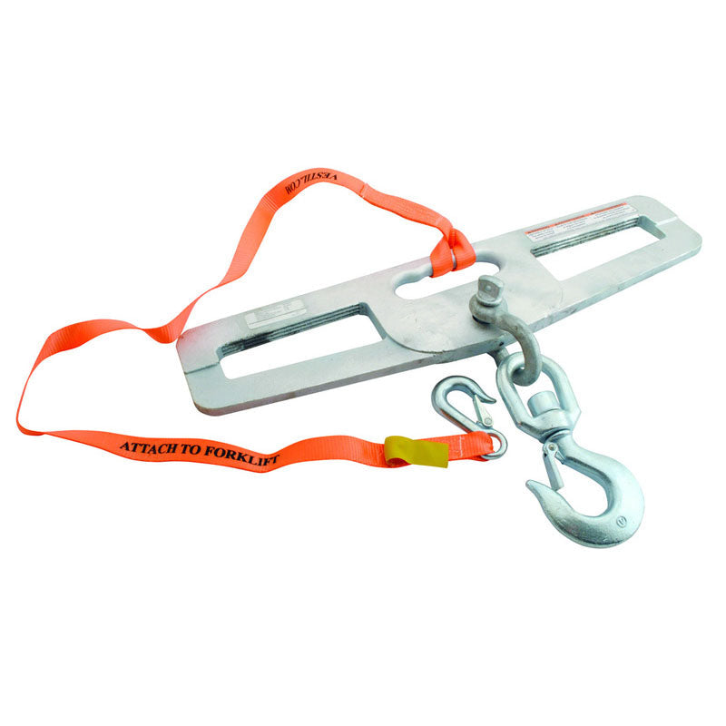 Vestil RV54LMHP6S Swivel Hook Plate - #LMHP6 - Hook Plate - Fork openings are 6-1/4" x 1-3/4"