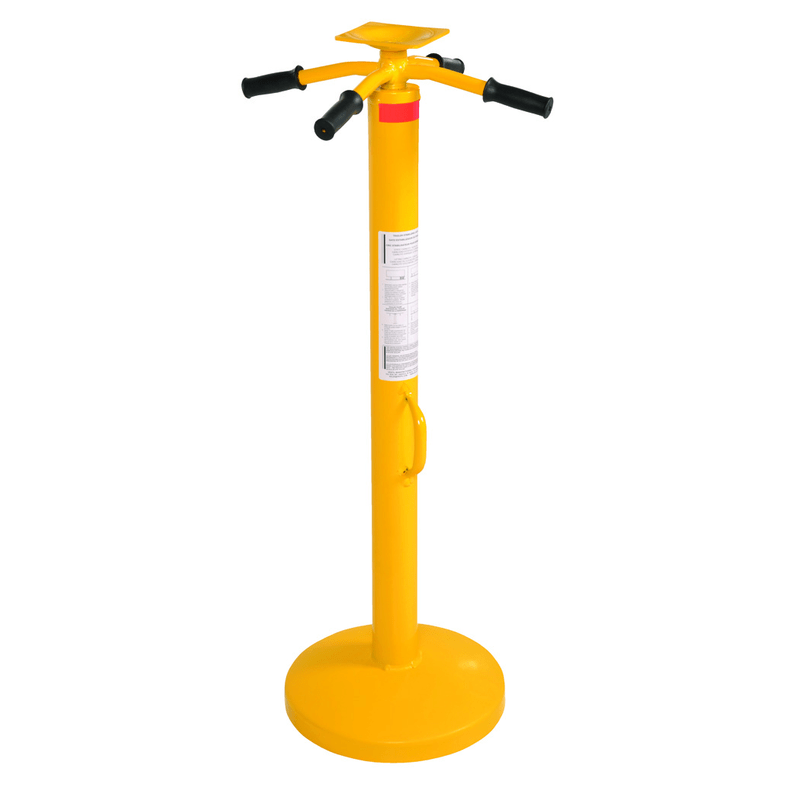 Vestil RV54SJ35 Trailer Stabilizing Jacks - #SJ35 - Powder coat safety yellow finish - Steel construction–14" Diameter base