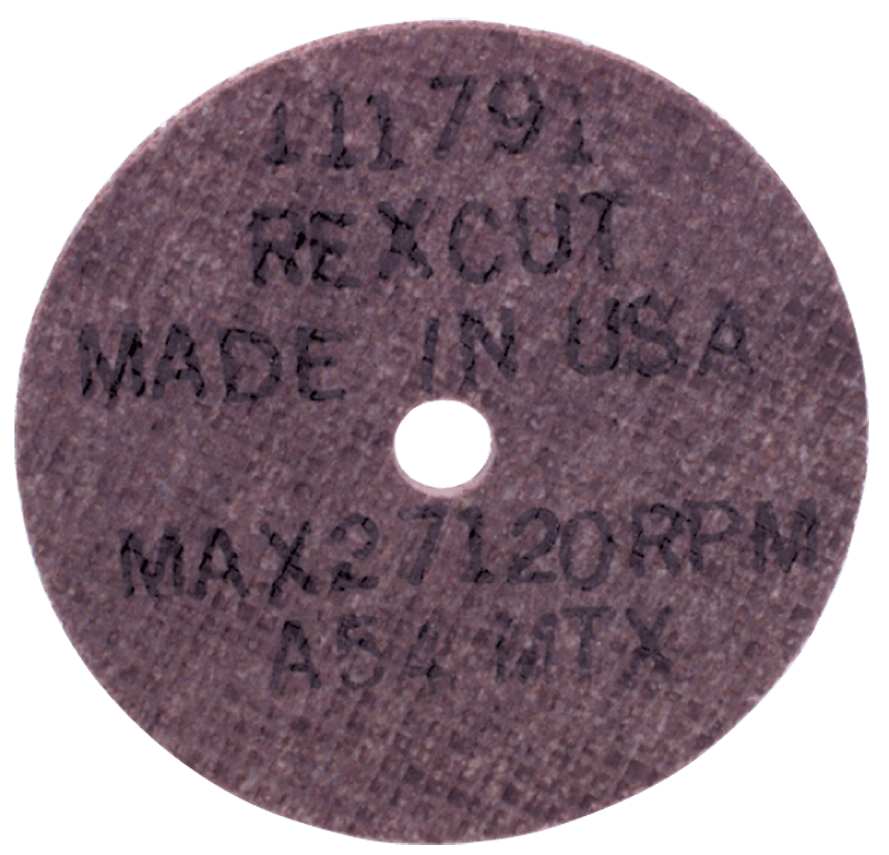 Rex Cut RX41304124 3" x 1/8" x 3/8" - A54GTX - Aluminum Oxide Non-Reinforced Cut-Off Wheel
