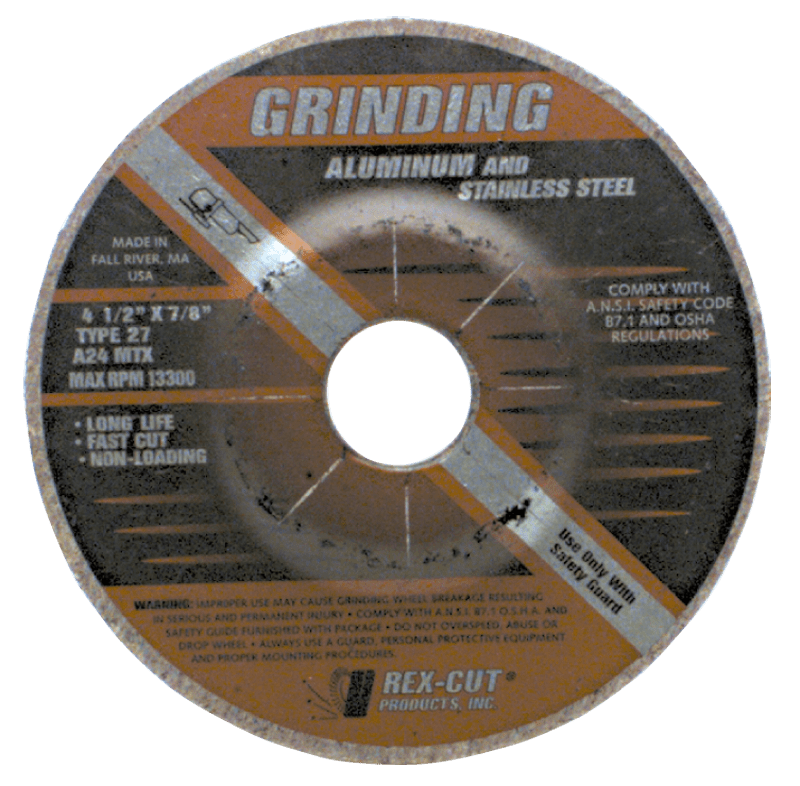 Rex Cut RX4145401 4 1/2" x 1/4" x 7/8" - Aluminum Oxide A24MTX - Depressed Center Wheel