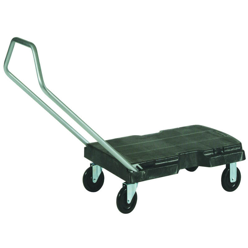 Rubbermaid RZ554401 Triple Trolley, Standard Duty with Handle - 5" diameter x 7/8" casters - Sturdy foam deck