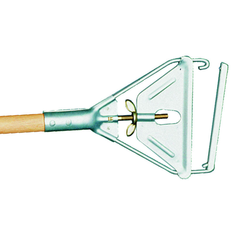 Rubbermaid RZ55H516 Invader - Easy Change Wet Mop Handle - Large Steel Head - Wood Handle - Should be used with 5" headband mops only