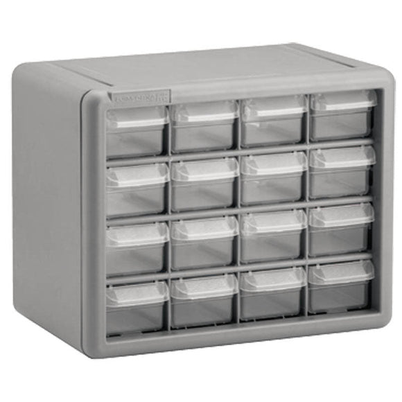 Akro-Mils SD5010116 8 1/2" x 6 3/8" x 10 9/16" (16 Compartments) - Plastic Modular Parts Cabinet