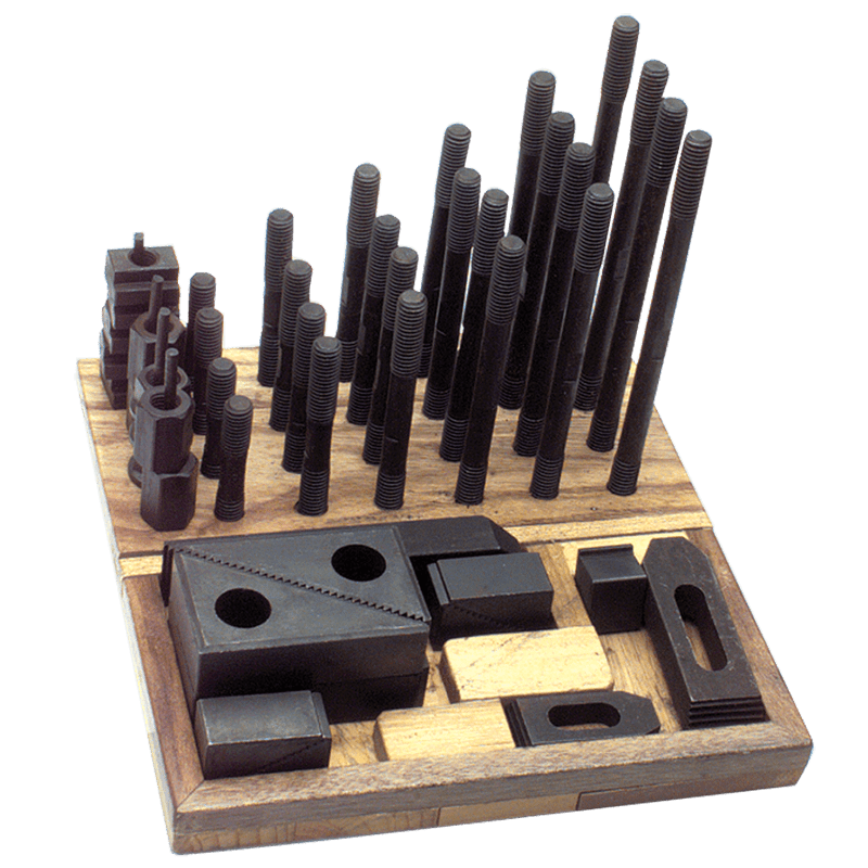 National SG60NS625SS Machinist Clamping Set - Model NS625SS; 1/2"-13 Stud Size; 1/2" T-Slot Size
