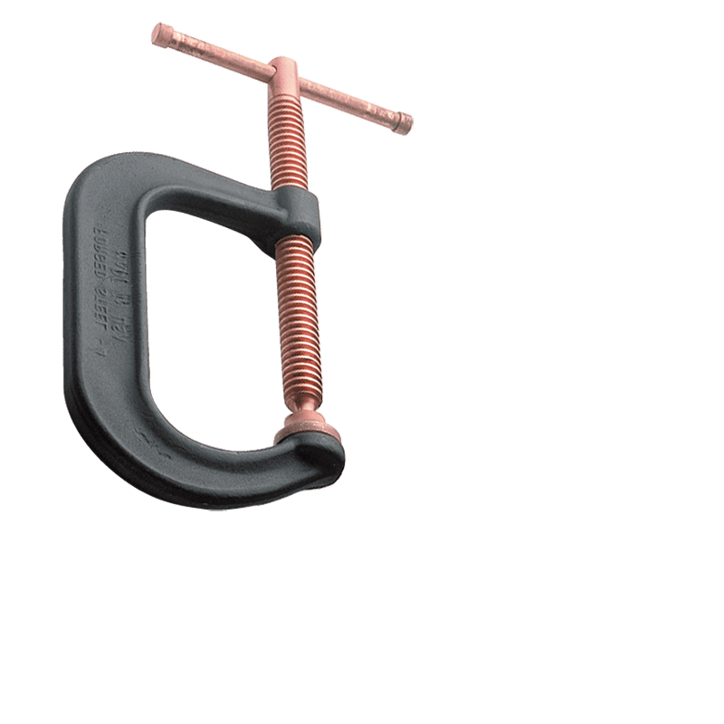 Bessey SG75410 Black Oxide Spindle Drop-Forged C-Clamp - 5 3/8" Throat Depth, 10" Maximum Opening