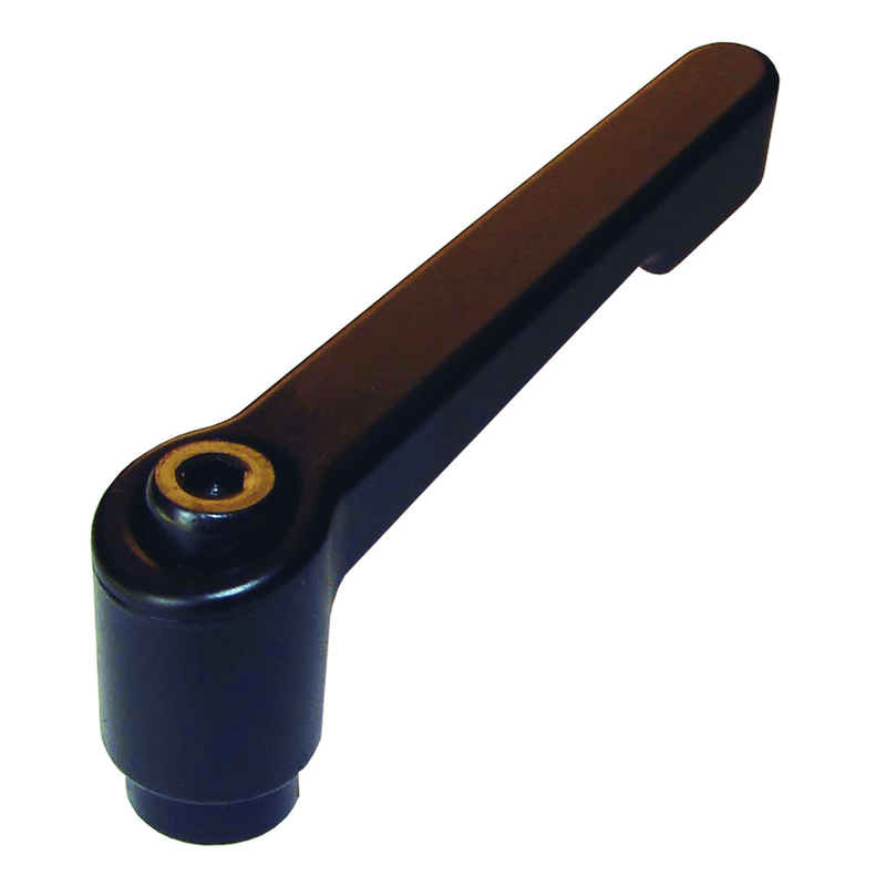 Morton SG80AH306 Stud Type Plastic Handle Adjustable Clamping Lever - 3/8-16 Thread Size, 1.57 Thread Length, 1.41 Hub Height, 2.12 Overall Height, 3.07 Width