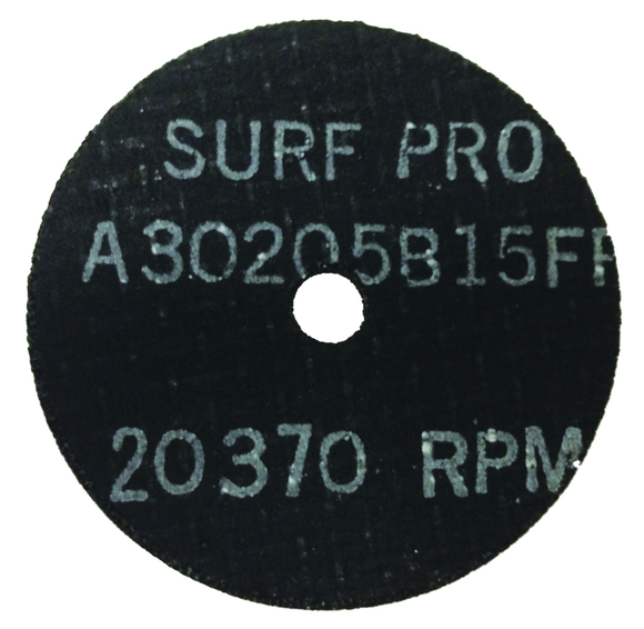 Surf-Pro SP010301873124A 3" x 3/16" x 3/8" -Aluminum Oxide 24 Grit Type 1 Grinding Wheel