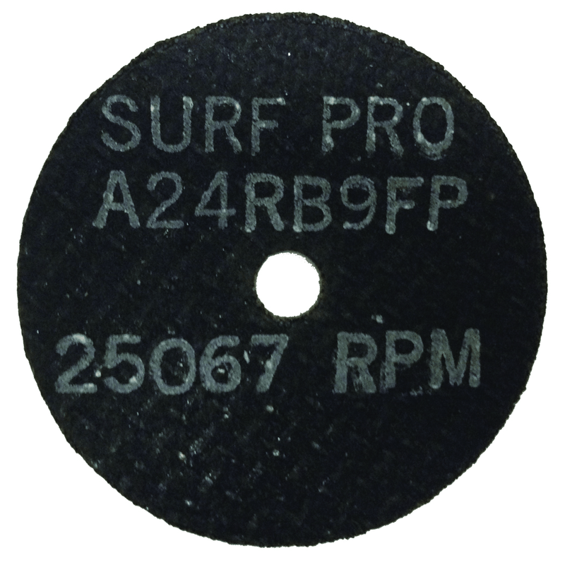 Surf-Pro SP010401252124A 4" x 1/8" x 1/4" -Aluminum Oxide 24 Grit Type 1 LT Grind & Cut-Off Wheel