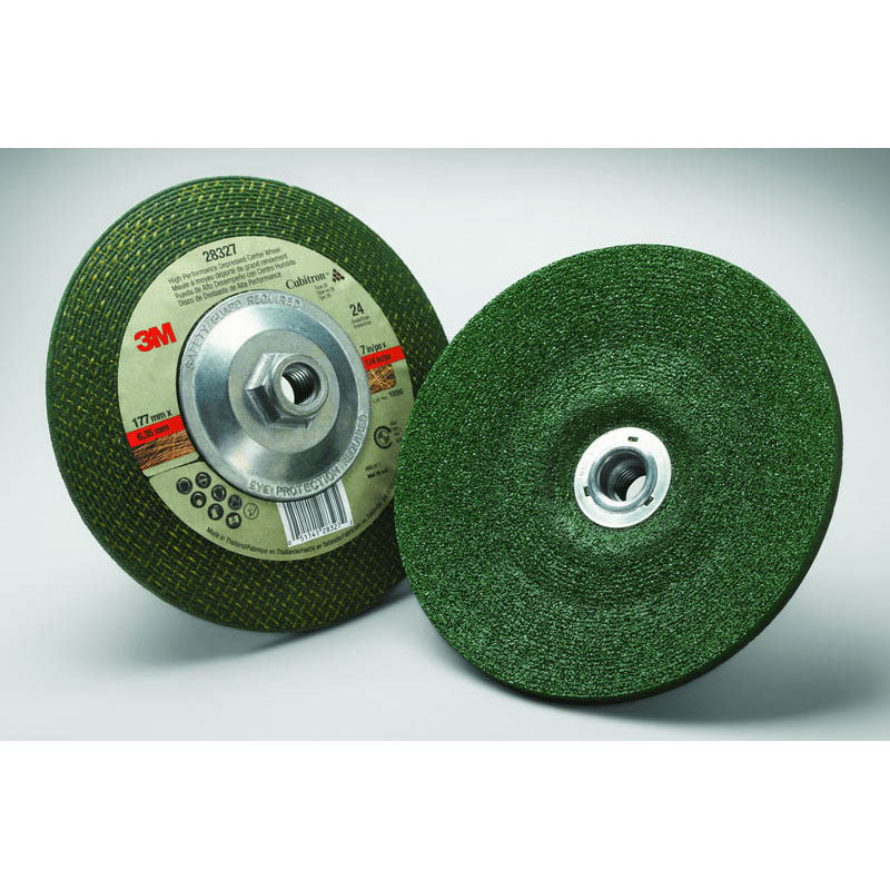 3M TM0155992 3M Green Corps Depressed Center Grinding Wheel T27 4-1/2" x 1/4" x 7/8" 36 Grit
