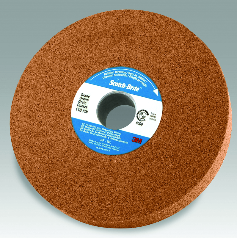 3M TM2303270 Scotch-Brite Cut and Polish Wheel CP-WL 7A Fine 6" x 1" x 1"
