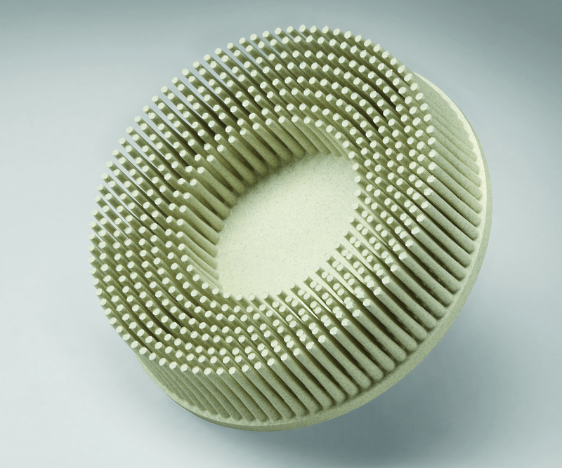 3M TM3118737 Scotch-Brite Roloc Bristle Disc RD-ZB 120 TR White 3" x 5/8" Tapered
