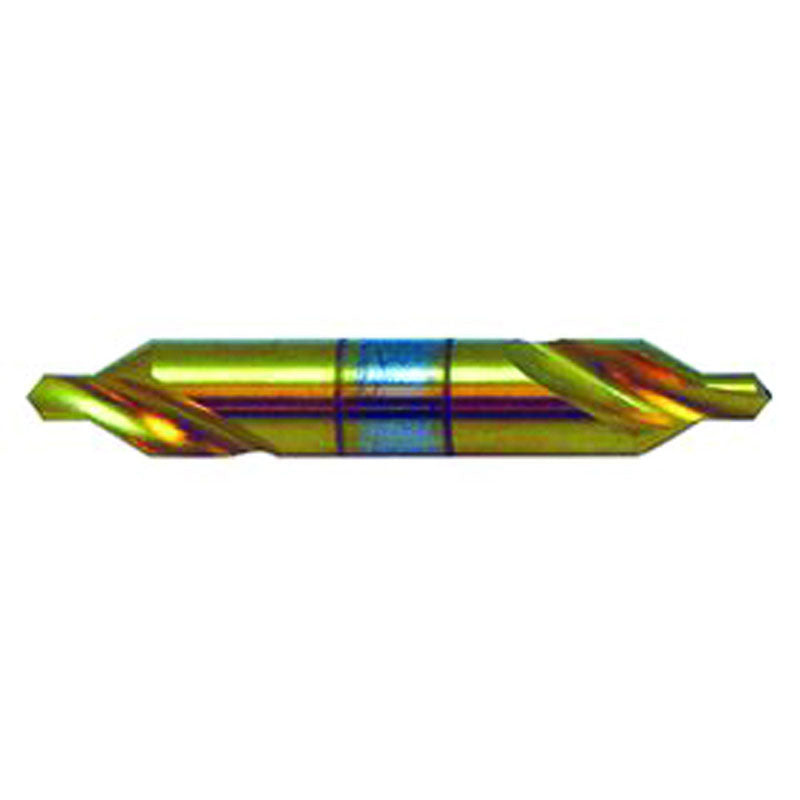Keo AV4210390TIN #3 x 2" OAL 90 Degree HSS Plain Combined Drill and Countersink TiN