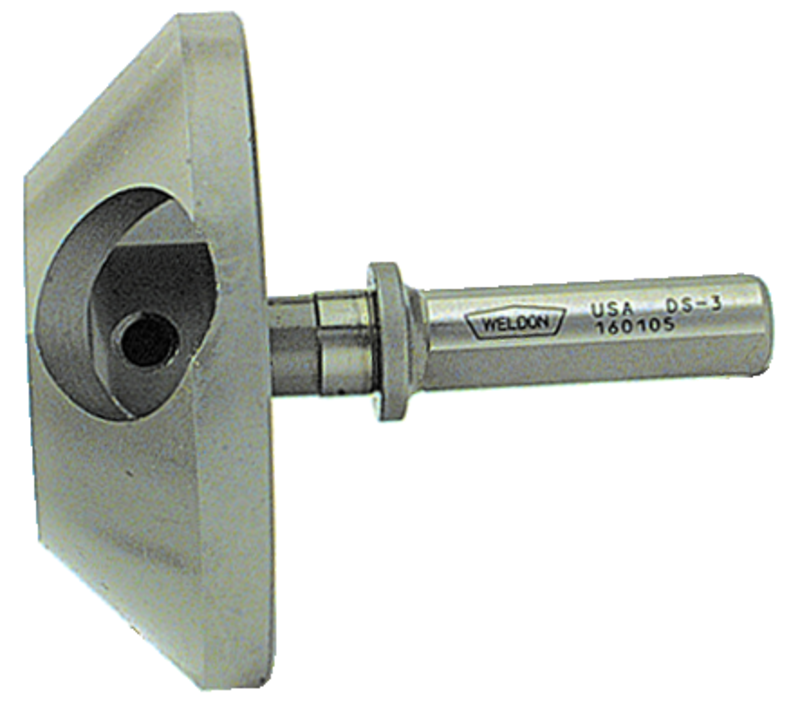 Weldon BB40DB96 0 Flute-2 to 3" Dia-90° Removable Shank Deburring Tool