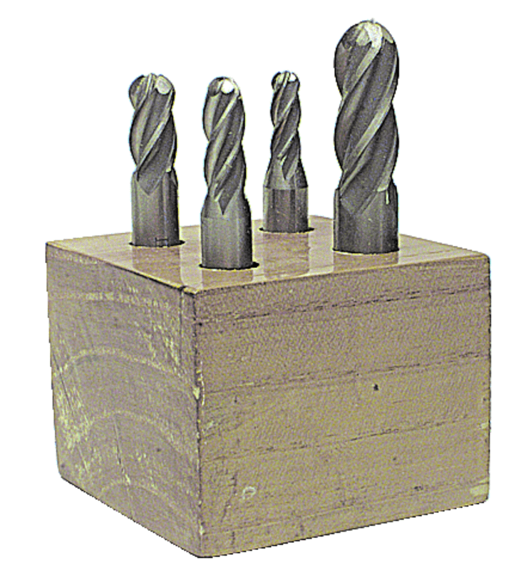 ProCut DB50BM4S 4 Pc. HSS Single-End End Mill Set