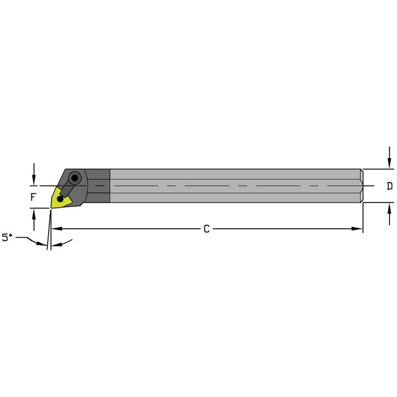 Ultra-Dex FG550258 Indexable Coolant-Thru Boring Bar-E20U-MWLNR4 1-1/4" SH