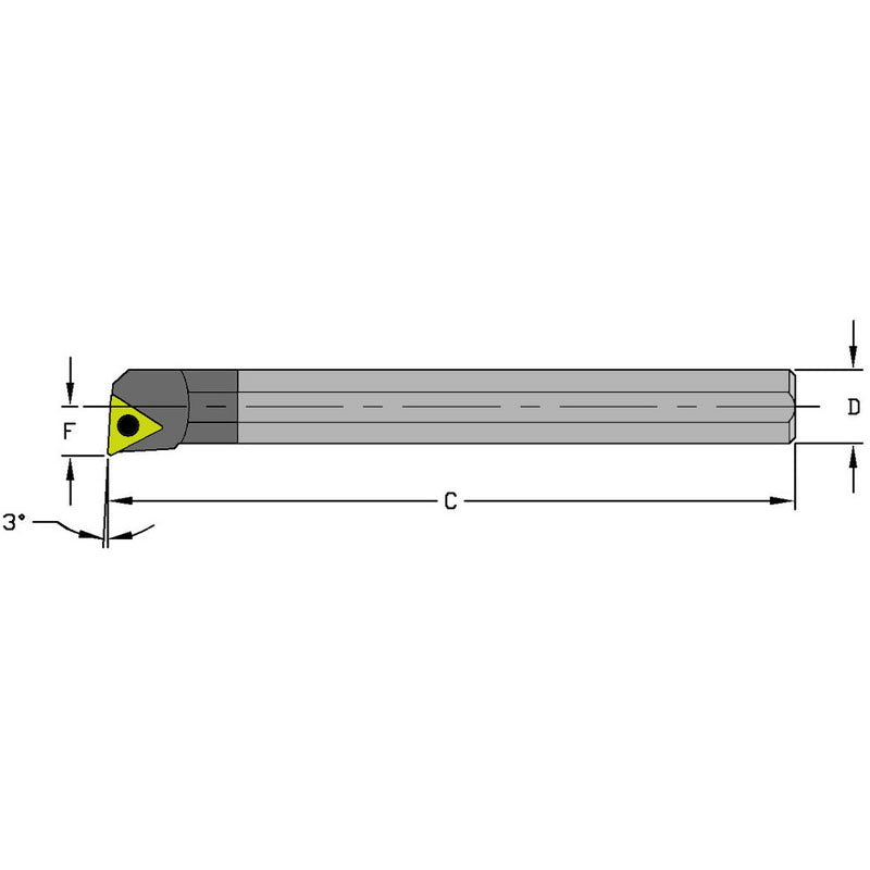 Ultra-Dex FG550550 E06M STUCL2 Solid Carbide Boring Bar